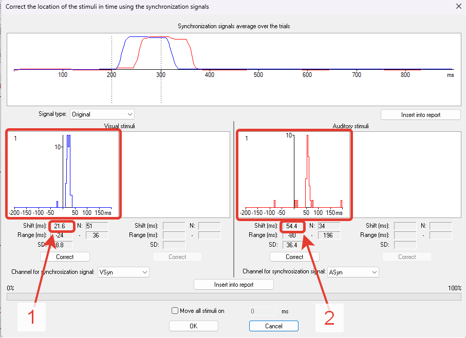 Select Adjust trial synchronization