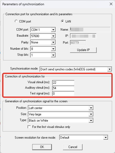 entered into the settings of the Psytask program